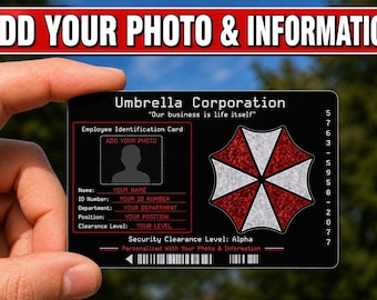 Umbrella Corporation ID Credit Debit Card Skin – Personalized