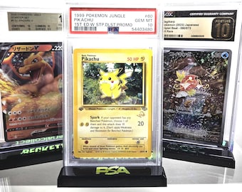 Custom Text Logo Acrylic Display Stand for PSA, BGS, CGC, Toploader & 35pt Cases