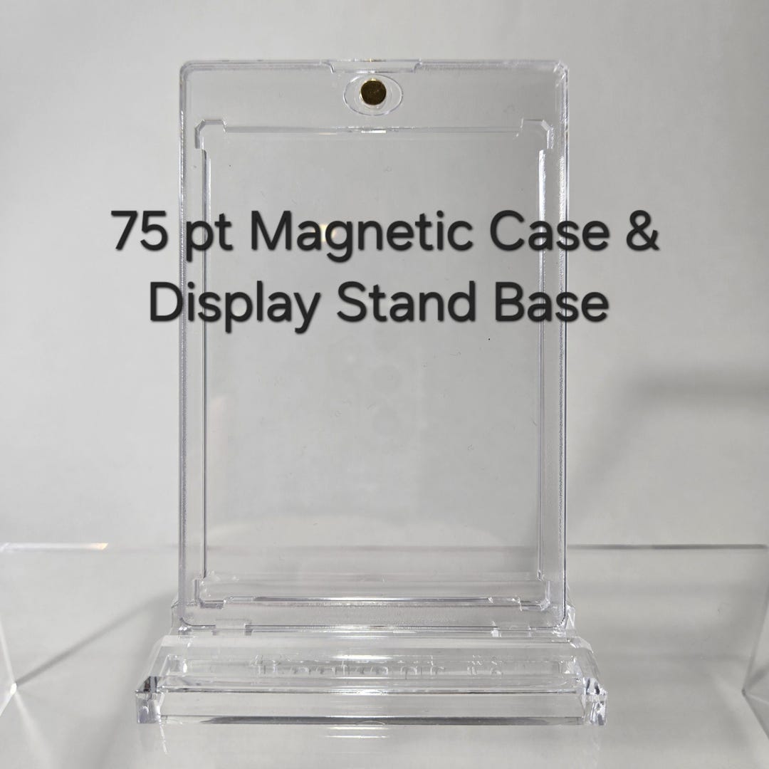 75 Pt Magnetic Card Case & Acrylic Display Stand Base - Etsy