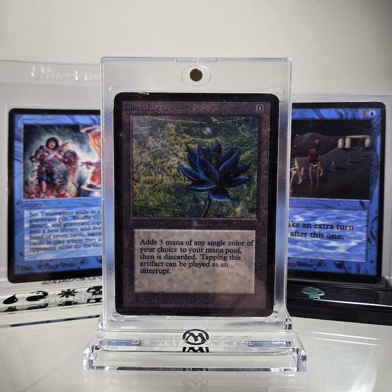 Custom Magic The Gathering Symbol Acrylic Display Stand Base for PSA, BGS, CGC, 35pt One-Touch Magnetic Case and Toploader