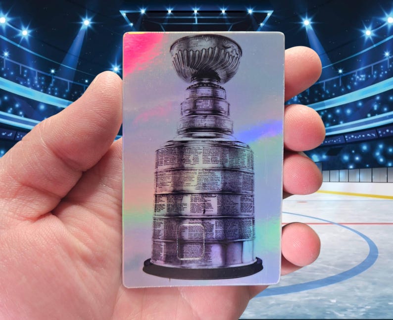 Adesivo in vinile personalizzato per carta di credito/debito con foto. Stanley Cup