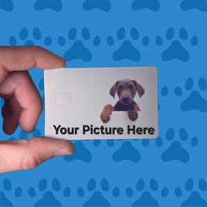 Adesivo in vinile personalizzato per carta di credito/debito con foto. immagine 20