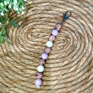 Purple White and Wildflower Dilation Beads Badge Buddy, Multicolor, Labor and Delivery Badge Buddy, Labor Nurse, Midwife, Cervix Exam