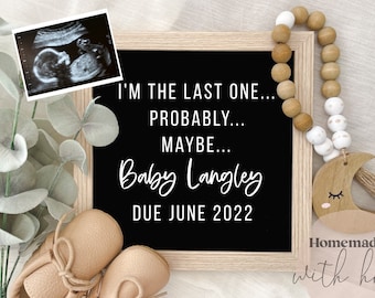 Funny Last Baby Announcement, Gender Neutral Pregnancy Reveal (Digital)