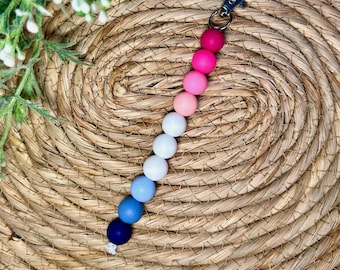Ombré Rainbow Silicone Dilation Beads Badge Buddy, Labor & Delivery