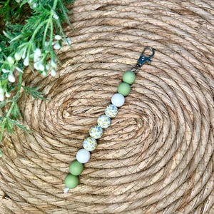 Boho Sage green Dilation Beads Badge Buddy, Multicolor, Labor and Delivery Badge Buddy, Dilation, Labor Nurse, Midwife, Cervix Exam