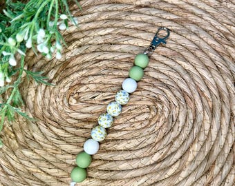 Sage Green Dilation Beads Badge Buddy, Labor and Delivery, Midwife