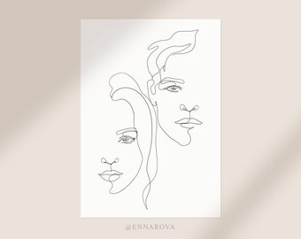 Half Face Drawing Etsy Half Face Drawing Etsy