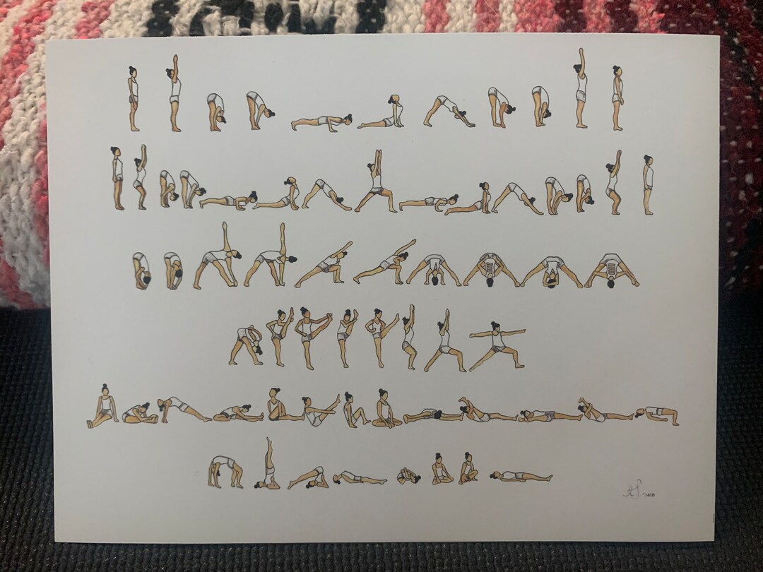 PDF, YOGA POSES, Hatha, Ashtanga, Namaste, Sat Nam, Watercolor, Art