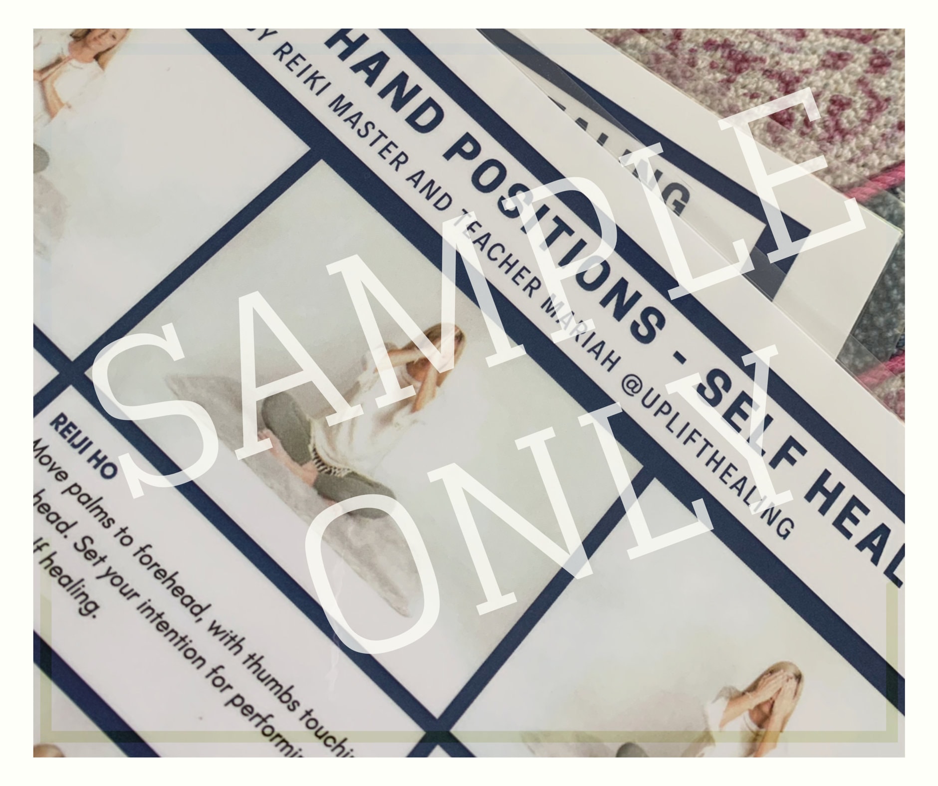 Self Healing Reiki Hand Position Chart Reference Sheet/guide Usui