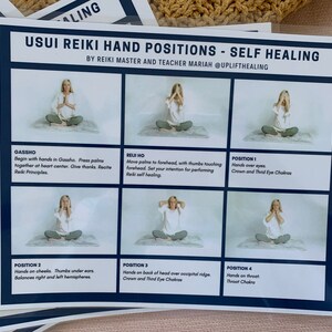 Self Healing Reiki Hand Position Chart Reference Sheet/guide Usui ...