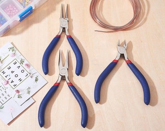 Pinze per gioielli di alta qualità, pinze per naso rotondo, pinze per naso a catena, pinze da taglio laterali corte, strumenti per la creazione di gioielli, acciaio inossidabile