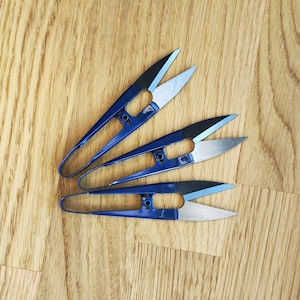 Navy Embroidery Snips - Thread Snips - Yarn Snips - Sharp Carbon Steel Bonsai Succulent Snips