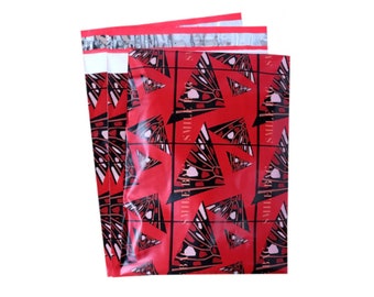 Buste postali rosse - 26x37 cm - Buste per imballaggio in plastica autosigillanti Buste postali - Buste postali