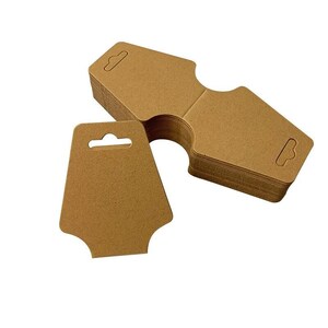 Schmuck Display Karten für Halskette, Armband, Haargummi, 120mm x 50mm Kraft Braun