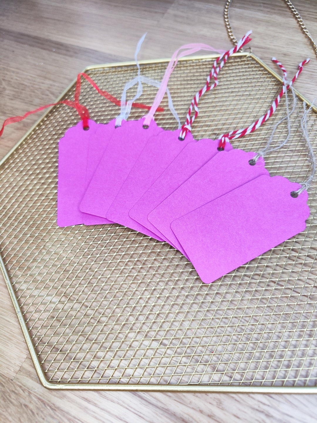 Pink Gift Tags Blank Gift Tags Wedding Tags With Ribbon Bakers Twine 