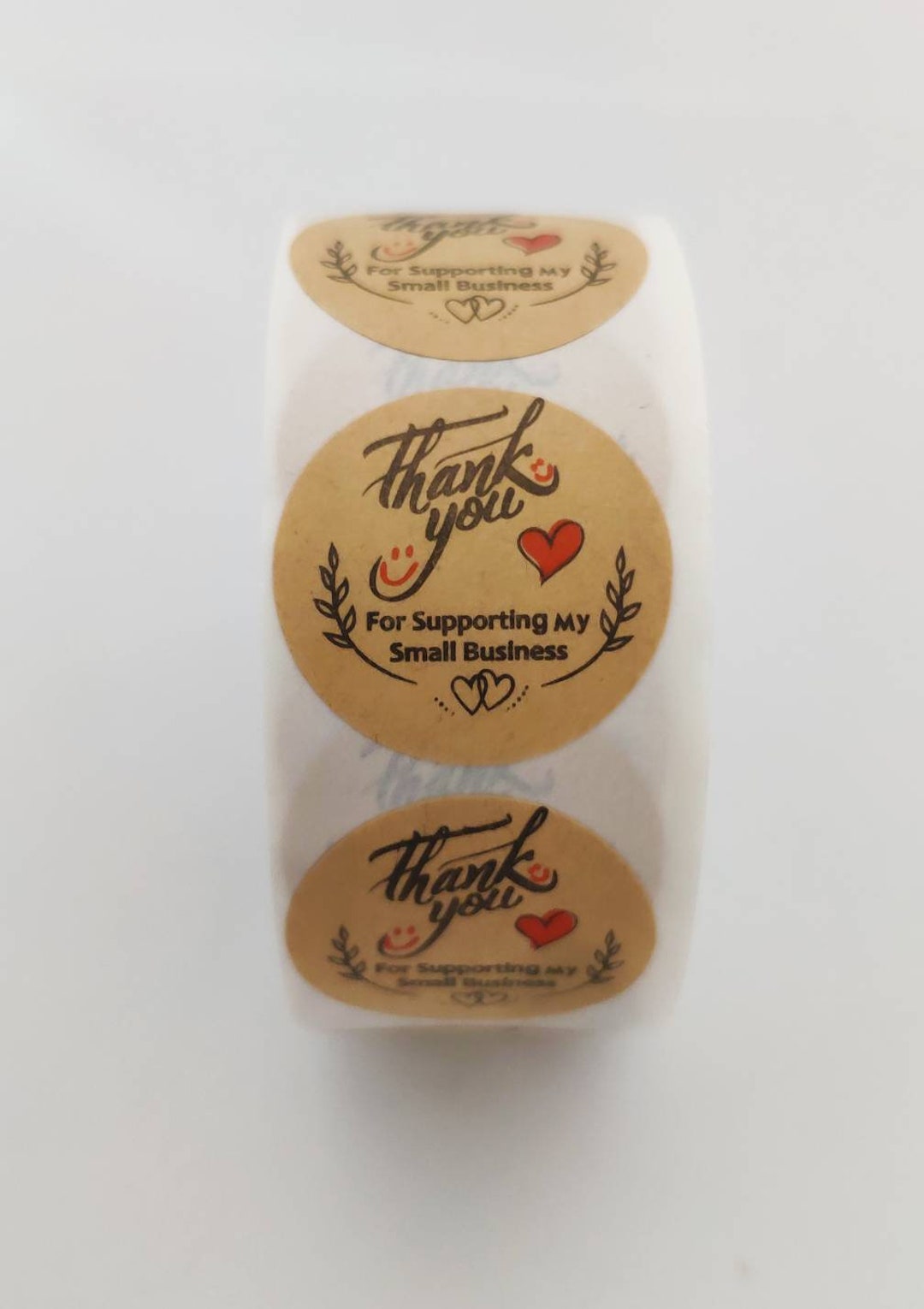 Thank You for Supporting My Small Business Stickers Labels - Kraft ...