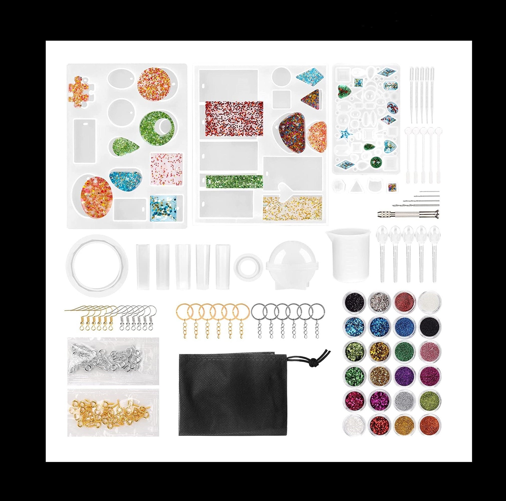 Kit de démarrage de bijoux en résine 83pc Pendentif, breloque de