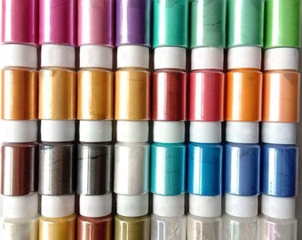 10gr Mica Pigment Powder Epoxidharz Dye Pearl Shimmering Pigment Resin Resin - 32 Farben