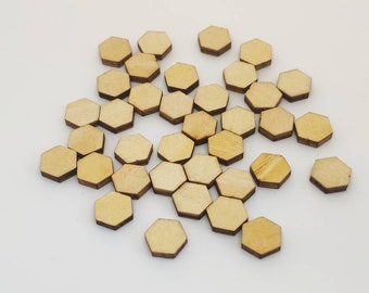 10mm Wooden Hexagons - Plywood Blank Hexagon Cuts - Lasercut Hexagons