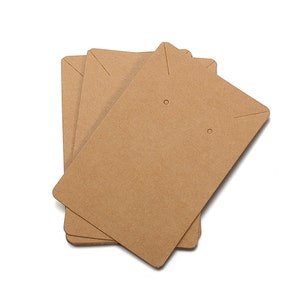 Kraft Schmuck Display Karten - Halskette Ohrring Display Karten - Kraft Schmuck Verpackung -Braun Schwarz 9 cm x 6 cm - 20/50/100 Stück