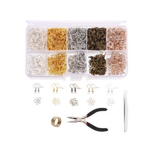 Ohrring Making Kit, Schmuckherstellung Reparatur Lieferungen, Ohrring Haken, Biegeringe, Zangen, DIY Ohrring machen