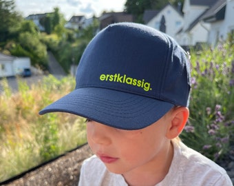Children's Cap Baseball Hat Personalized Back to School First Class Name