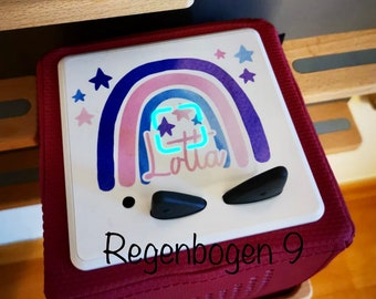 Personalized waterproof Toniebox protective film with name vinyl design, personalized children's Toniebox film premium name film