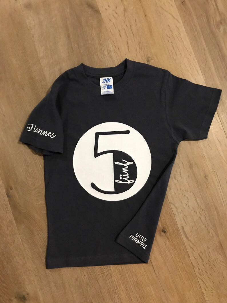 Geburtstagsshirt Kinder mit Namen T-Shirt 5. Geburtstag  Etsy