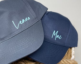 Personalized cap with custom text, cap, children's cap, name, birthday, boys' girls' unisex cap, baseball cap, gift, cap with name