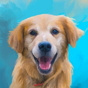 Custom Pet Portraits on Colorful Backgrounds, Personalized Hand-Drawn Pet Art, Dog, cat pet custom art, digital download of your pet