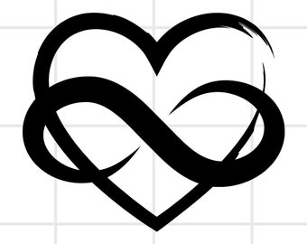 Enhance Your Projects with Our Versatile Digital File, Infinity Logo Heart Symbol SVG, Cut File For Cricut, Silhouette, SVG, transparent png