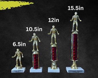 Dominate the Mat, Premium Wrestling Trophies with Free Engraving - Choose Your Size! Sport Trophy & Award.