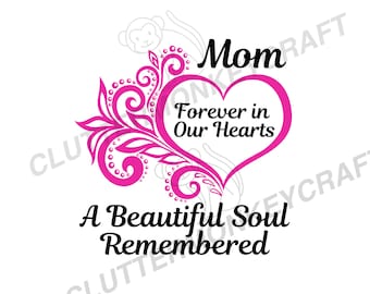 Forever Loved, Forever Missed - Mother's Memory Design, PNG