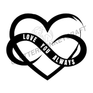 Infinity Heart SVG, Love Infinity Heart SVG, Cut File For Cricut, Silhouette, SVG, transparent png