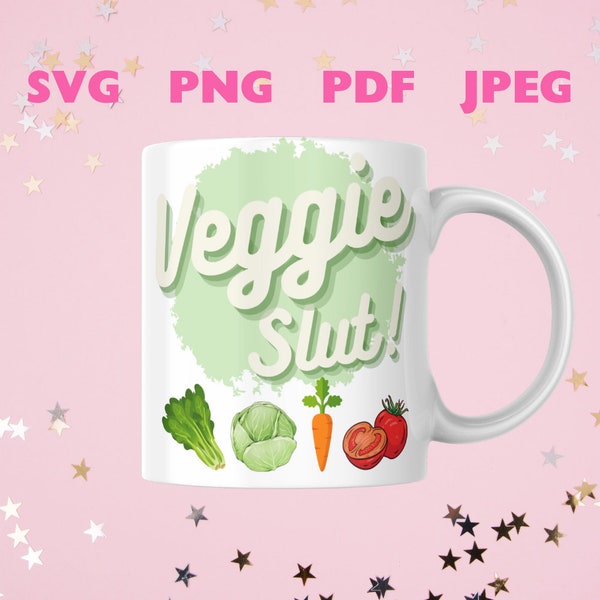 Veggie slet SVG PNG PDF Jpeg / bestand knippen / Cricut / commercieel gebruik / Veggie Lover