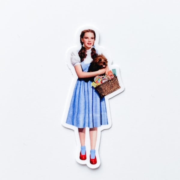 Wizard of Oz | Dorothy and Toto Vinyl Sticker | 1.31" x 3" |Laptop + Kindle Sticker | Dishwasher Safe | Weather Proof