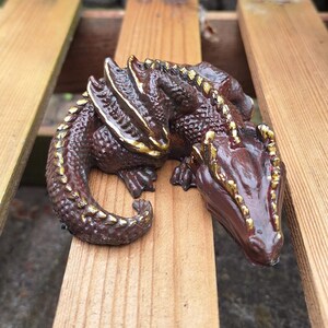 Enchanting Handcrafted Clay Dragon Sculpture | Unique Fantasy Home Decor | Whimsical Mythical Creature, arttoy, gift idea for fantasy lover