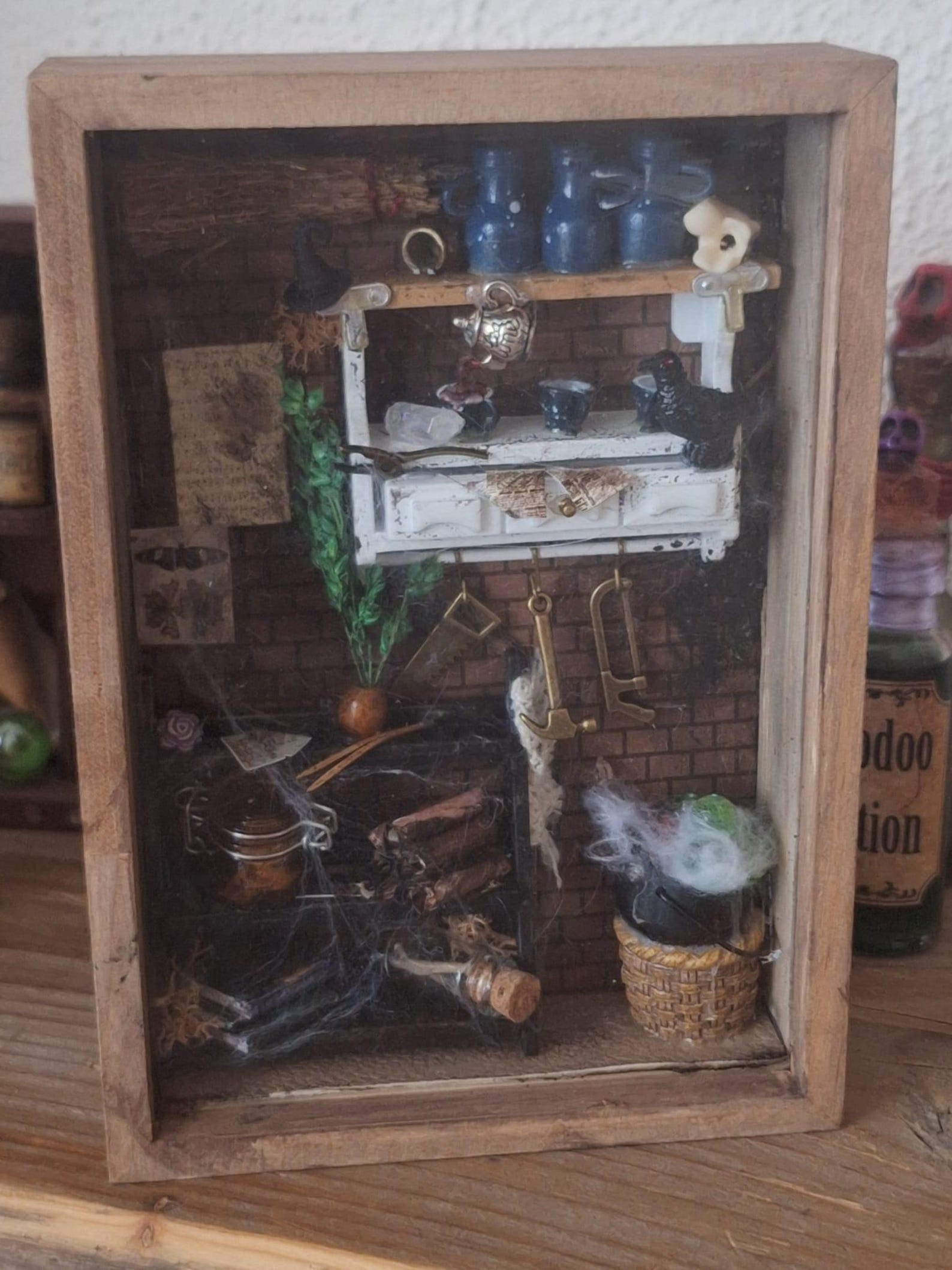 Shadow Boxing Kitchen Gothic Witch Kitchen Shadow Box | Apothecary Curiosity Display | Dark ...
