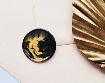 BLACK & GOLD MARBLE Wax Seals | self adhesive wax seals | wedding wax seal | gold wax seals | pre made wax seals | wedding invitations