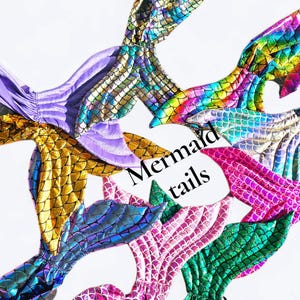 childrens Mermaid Costume tails: Imaginary play, parties,  Shiny Scale Fabric, Book Week Dress-Up