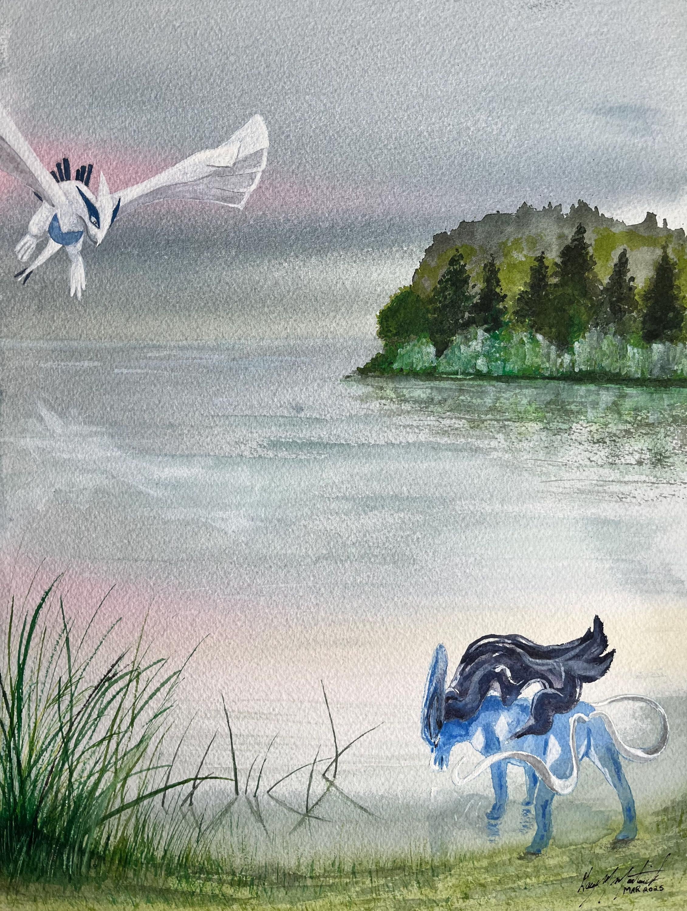 Lugia painting - Etsy México, image size:2262x3000