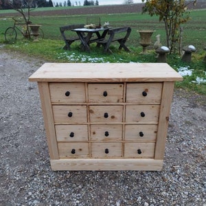 SCH353 Vintage Schubladenmöbel Apothekerschrank Sideboard Bild 2