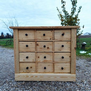 SCH353 Vintage Schubladenmöbel Apothekerschrank Sideboard Bild 1