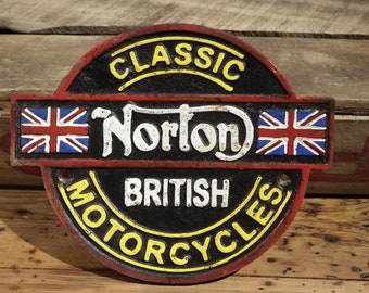 ACC733 Norton Motorcycles Motorräder Gusseisenschild