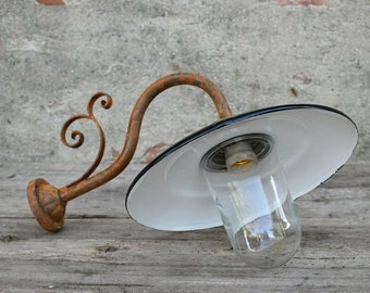AnNo20 Antike Stahllampe/Hoflampe/Aussenbeleuchtung