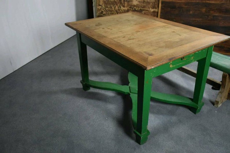 TSH203 Table des fermiers/table antique/vintage/table de cuisine image 7