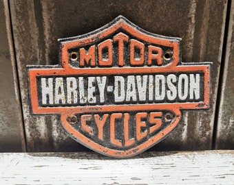 ACC684 Harley Davidson Gusseissen Werbeschild/ Sammlungsauflösung