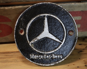 ACC762 Mercedes Benz Werbeschild, Gusseisen