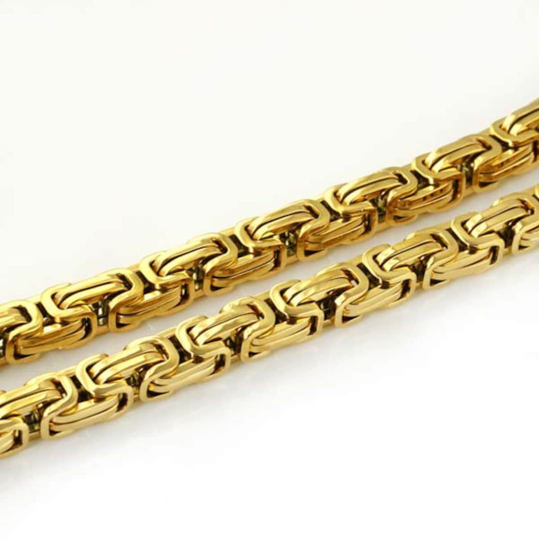 9ct Gold Byzantine Chain 16 24 U.K. Made Fully Etsy UK